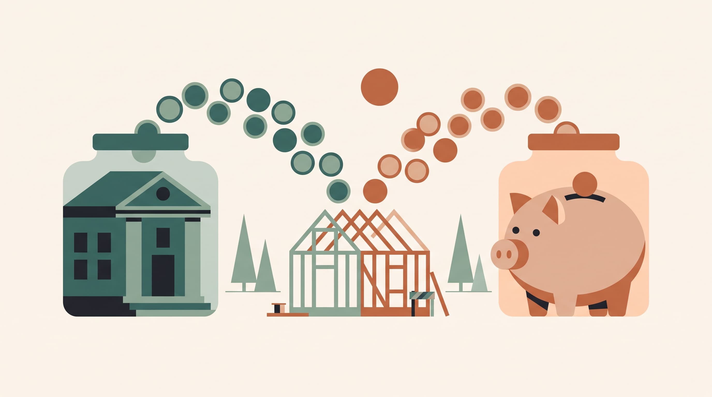 Construction loan in instalments and your own savings: how to keep both under control